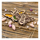 Bead organizer with wooden lid