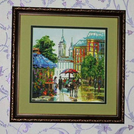 Canvas for bead embroidery "The Journey" 7.9"x7.9" / 20.0x20.0 cm