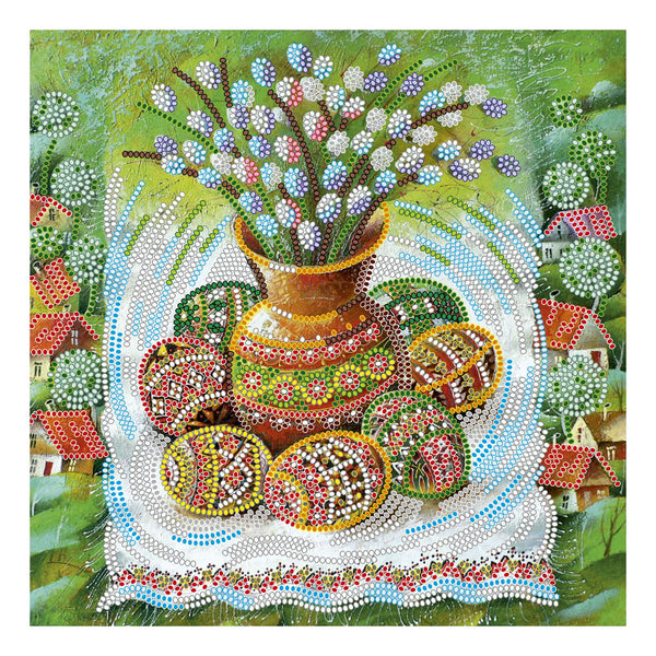 Canvas for bead embroidery "Easter" 7.9"x7.9" / 20.0x20.0 cm