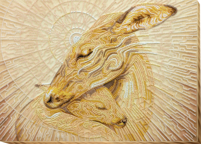 DIY Bead Embroidery Kit "Mother`s tenderness" 16.1"x11.8" / 41.0x30.0 cm