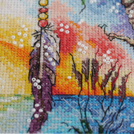 DIY Cross Stitch Kit "Sunny paradise" 9.8"x9.8"