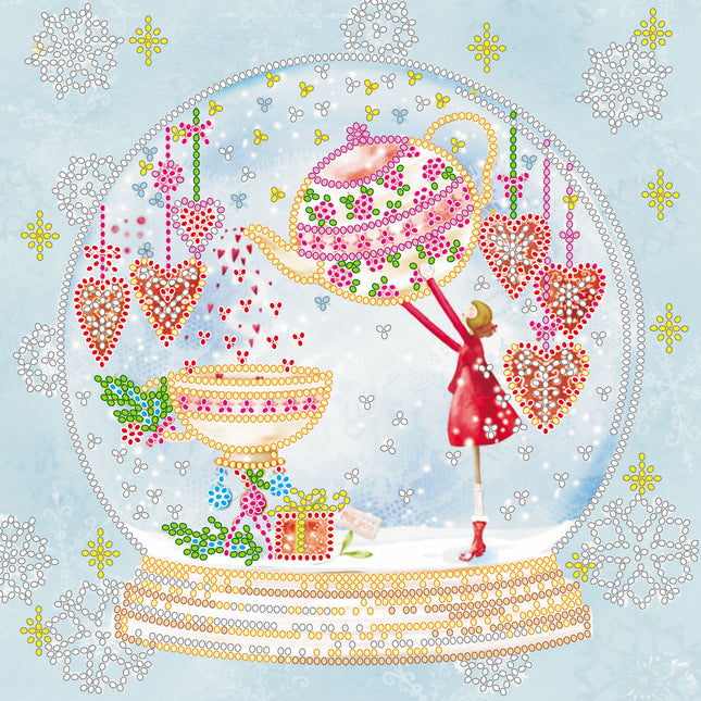 Canvas for bead embroidery "Winter tea" 7.9"x7.9" / 20.0x20.0 cm