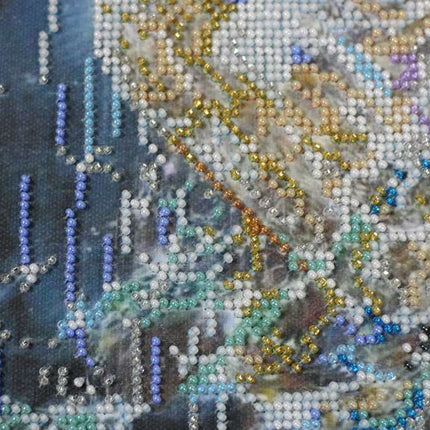 DIY Bead Embroidery Kit "Fidelity lights" 9.8"x11.8" / 25.0x30.0 cm