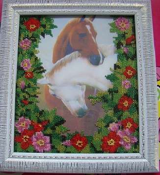 DIY Bead Embroidery Kit "Love" 7.9"x9.8" / 20.0x25.0 cm