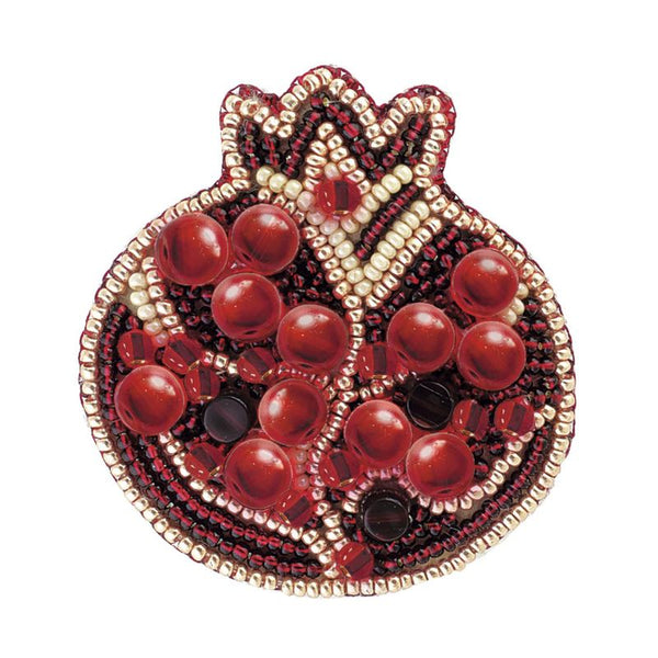 Beadwork kit for creating broоch "Pomegranate"