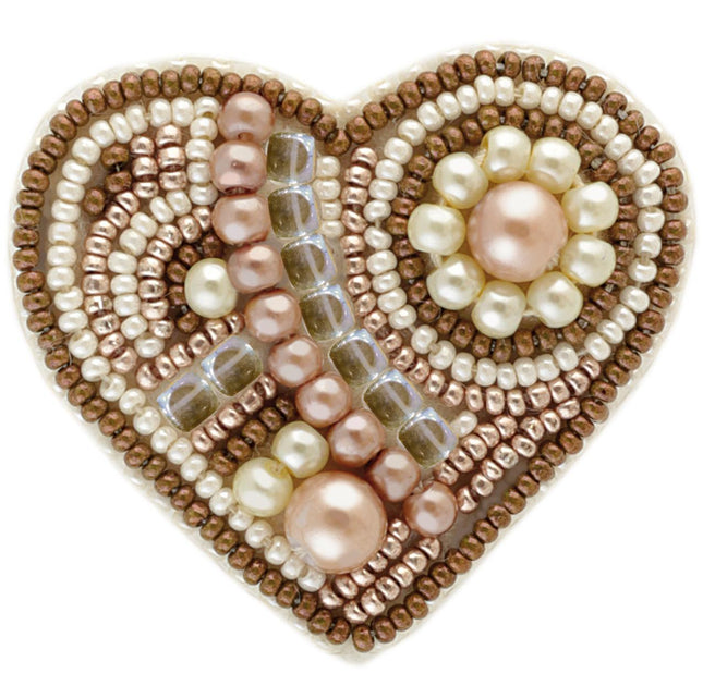 Beadwork kit for creating broоch "Gingerbread"
