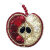 Beadwork kit for creating broоch "Red apple"