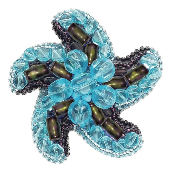 Beadwork kit for creating broоch "Star of sea"