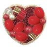 Beadwork kit for creating broоch "Heart"