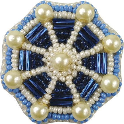 Beadwork kit for creating broоch "Helm"