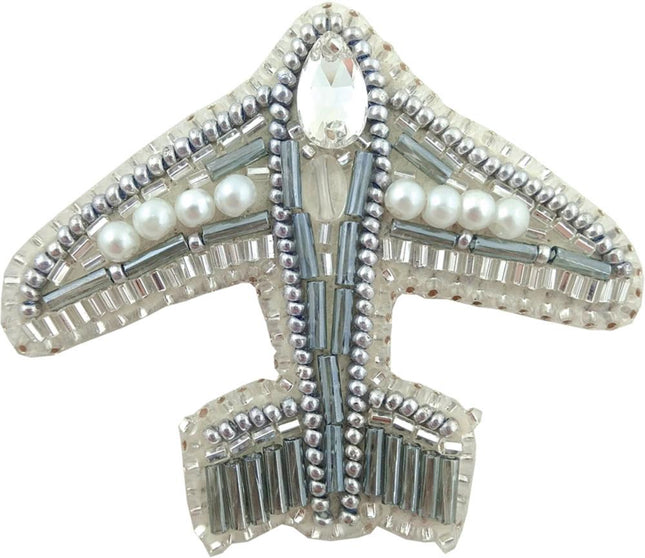 Beadwork kit for creating broоch "Aircraft"