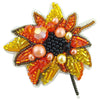 Beadwork kit for creating broоch "Sunflower"