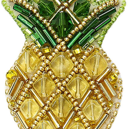 Beadwork kit for creating broоch "Pineapple"