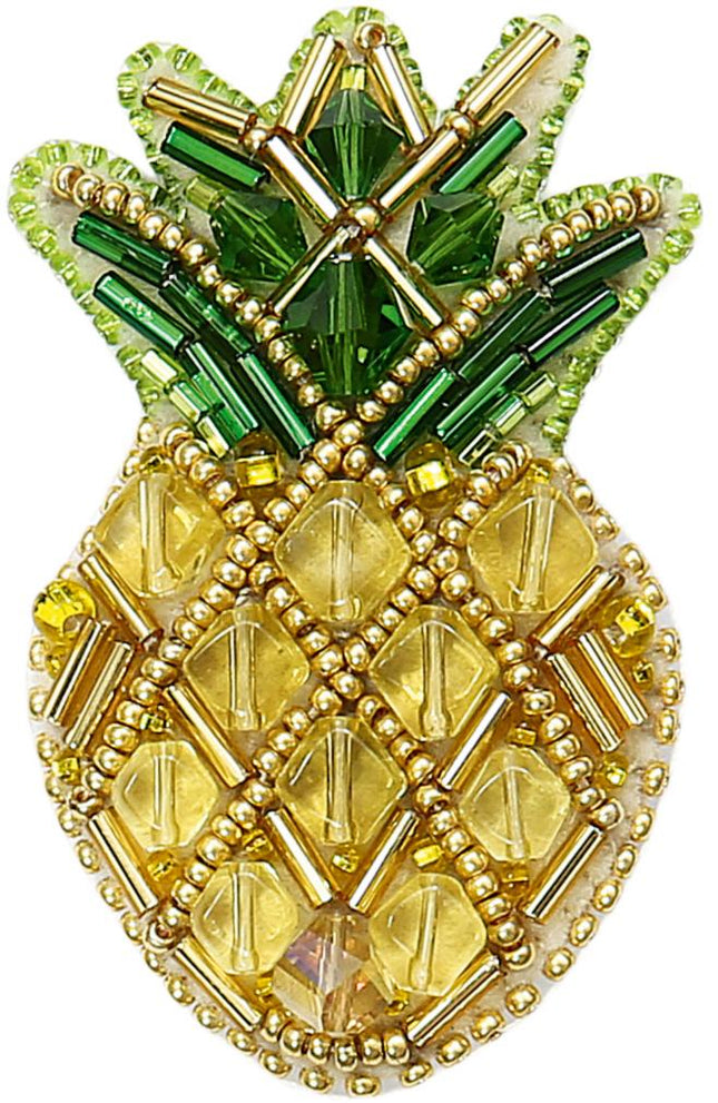 Beadwork kit for creating broоch "Pineapple"