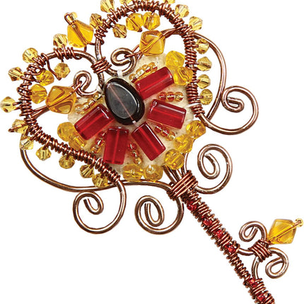 Beadwork kit for creating broоch "Key"