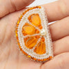 Beadwork kit for creating broоch "Orange"