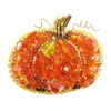 Beadwork kit for creating broоch "Pumpkin"