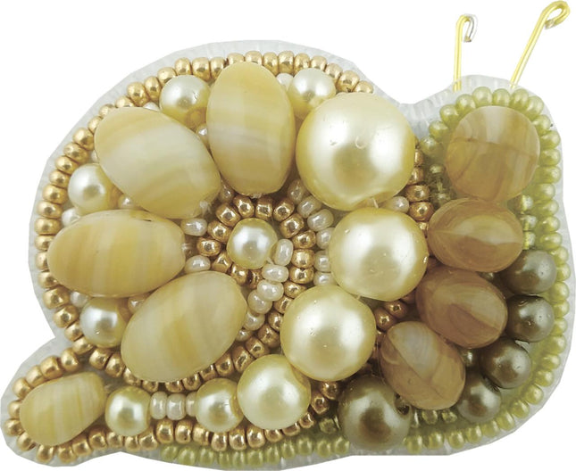 Beadwork kit for creating broоch "Snail"