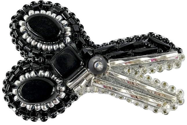 Beadwork kit for creating broоch "Scissors"