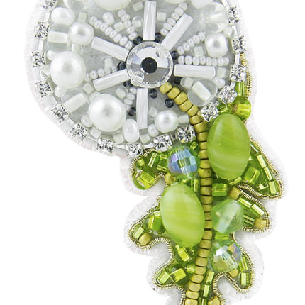 Beadwork kit for creating broоch "Dandelion"