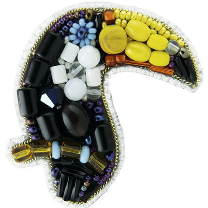 Beadwork kit for creating broоch "Toucan"
