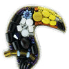 Beadwork kit for creating broоch "Toucan"