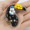 Beadwork kit for creating broоch "Toucan"