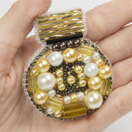 Beadwork kit for creating broоch "Perfume"