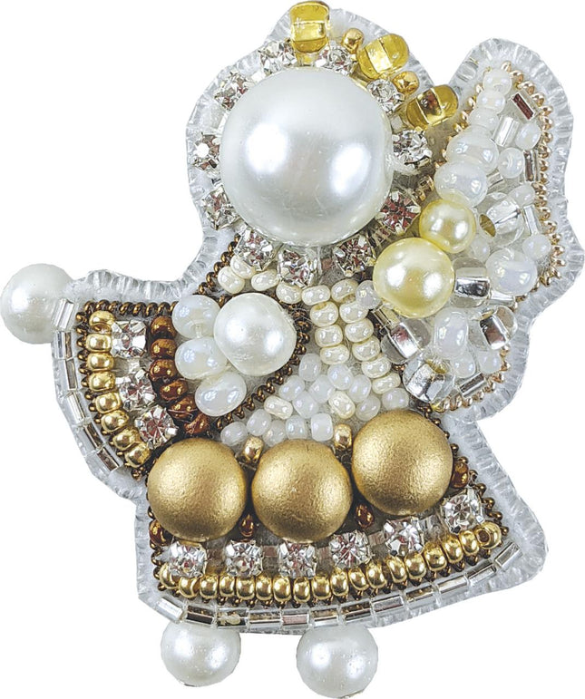Beadwork kit for creating broоch "Angel"