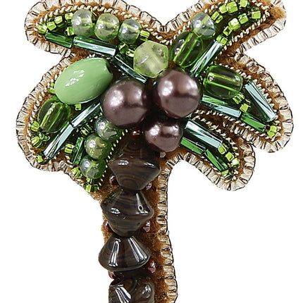 Beadwork kit for creating broоch "Palm"