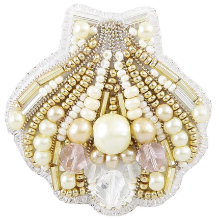 Beadwork kit for creating broоch "Shell"