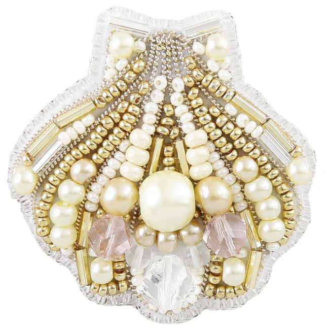 Beadwork kit for creating broоch "Shell"