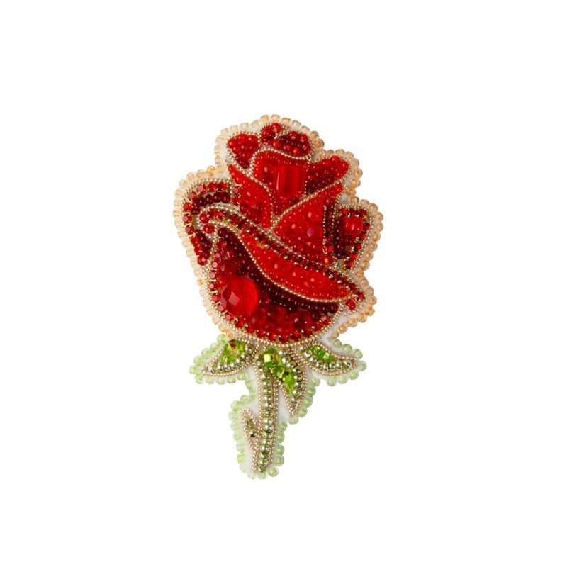 Beadwork kit for creating broоch "Rose"