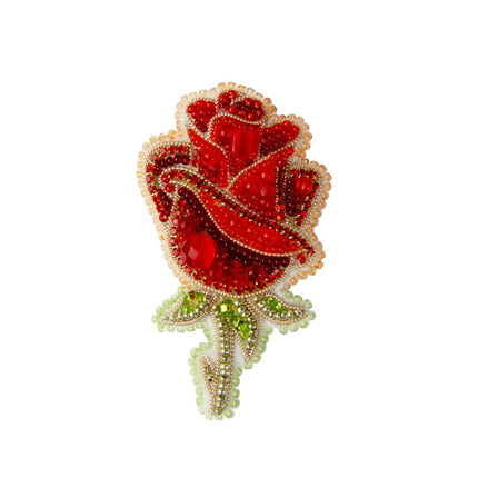 Beadwork kit for creating broоch "Rose"