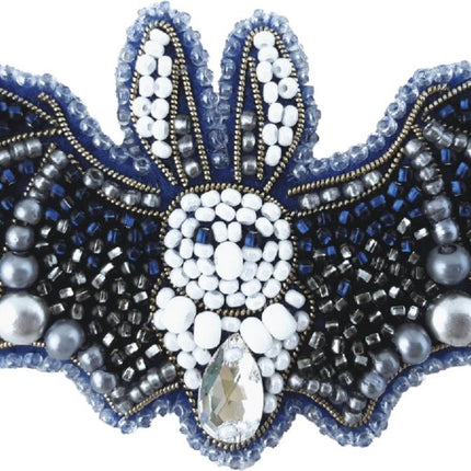 Beadwork kit for creating broоch "Bat"