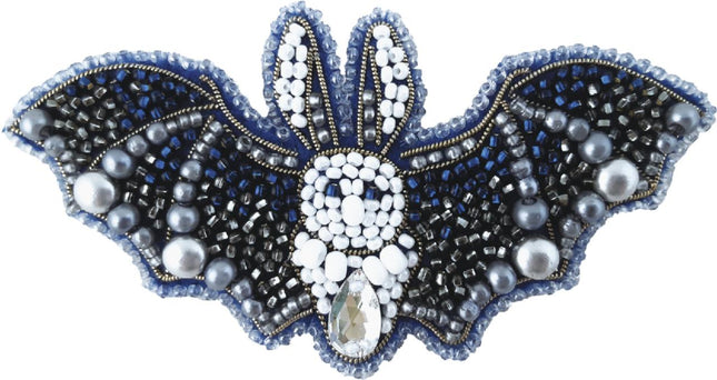 Beadwork kit for creating broоch "Bat"