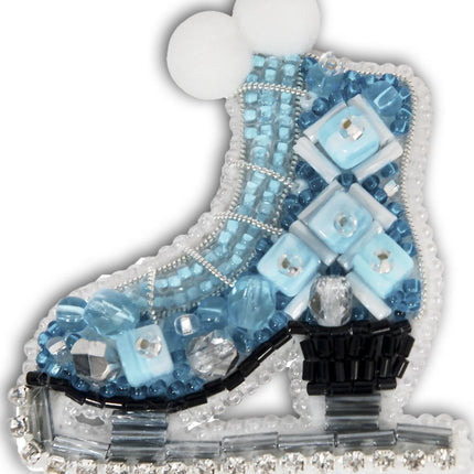 Beadwork kit for creating broоch "Skates"