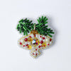 Beadwork kit for creating broоch "Christmas tree with a ball"