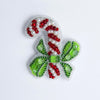 Beadwork kit for creating broоch "Candy cane"