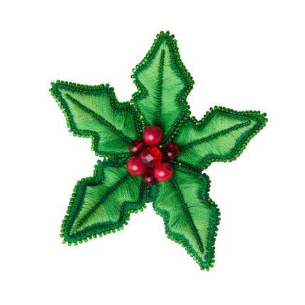 Beadwork kit for creating broоch "Holly"