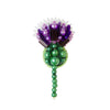 Beadwork kit for creating broоch "Thistle"