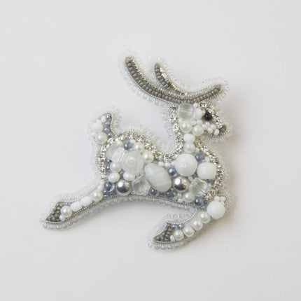 Beadwork kit for creating broоch "Deer"