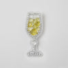 Beadwork kit for creating broоch "A glass of champagne"