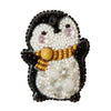 Beadwork kit for creating broоch "Penguin"