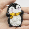 Beadwork kit for creating broоch "Penguin"