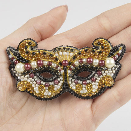 Beadwork kit for creating broоch "Mask"