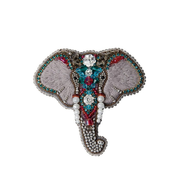 Beadwork kit for creating broоch "Elephant"