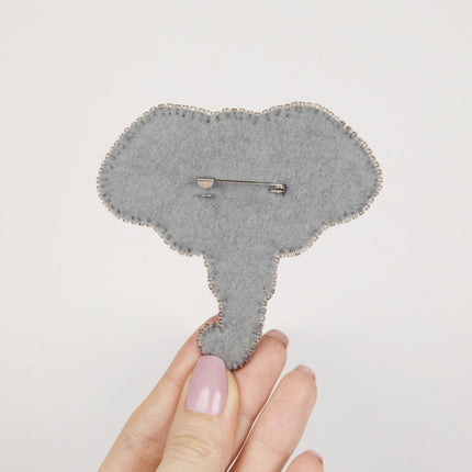 Beadwork kit for creating broоch "Elephant"