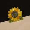 Beadwork kit for creating broоch "Sunflower"