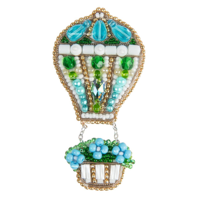 Beadwork kit for creating broоch "Balloon"